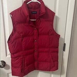 Lands' End Women's Bold Red Puffer Vest